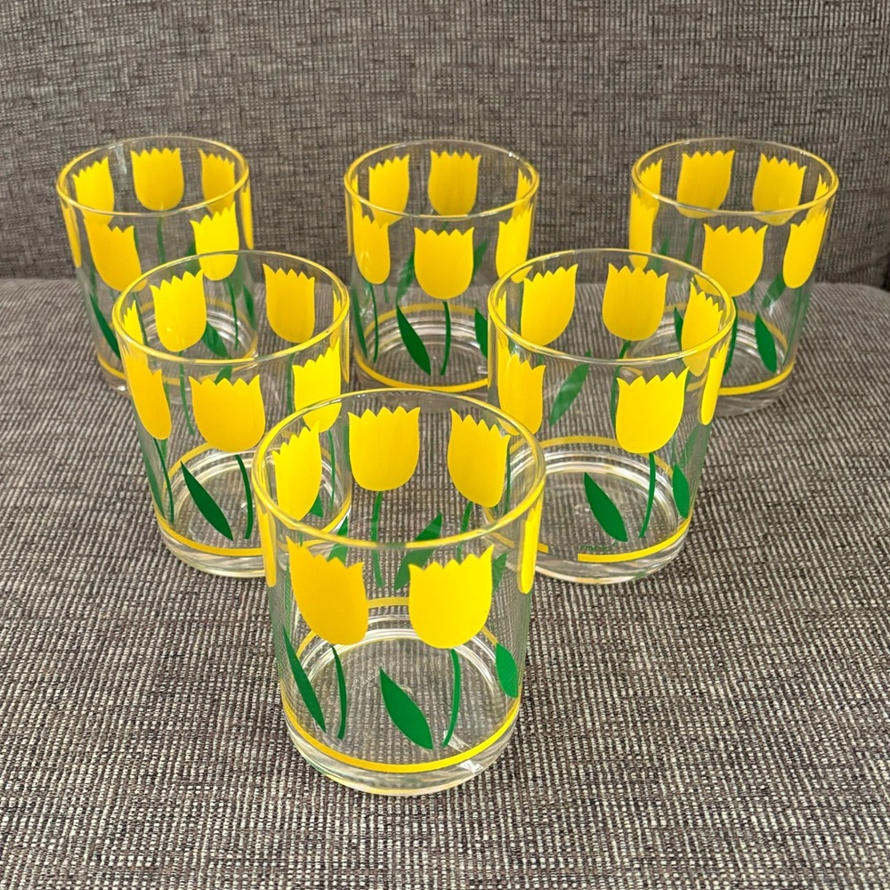 EUC Vintage Stotter Plastic Glasses Set of 6